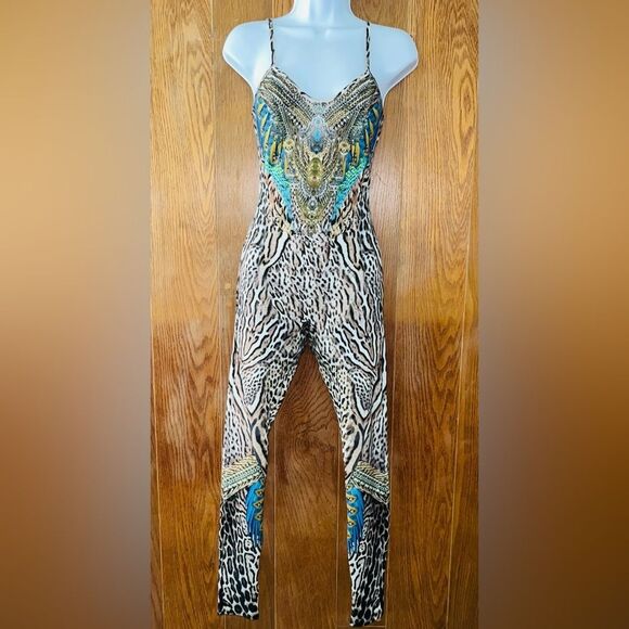 Camilla Catsuit Warrior Wanderlust Animal Print Sleeveless Wore 1X One-Piece XS - Picture 9 of 16